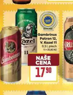Billa Pivo gambrinus patron 12 nabídka