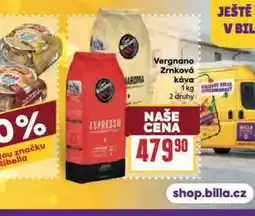 Billa Vergnano zrnková káva nabídka