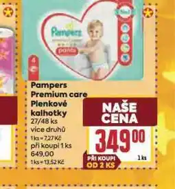 Billa Pampers dětské plenky nabídka