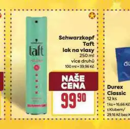 Billa Schwarzkopf taft lak na vlasy nabídka