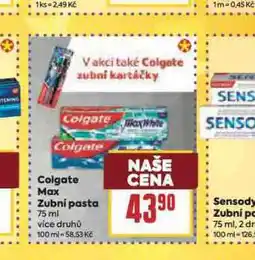 Billa Colgate max zubní pasta nabídka