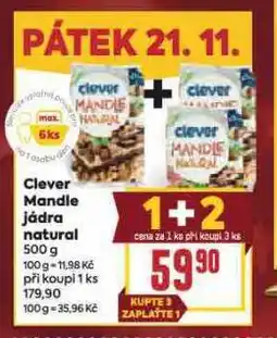 Billa Clever mandle jádra natural nabídka