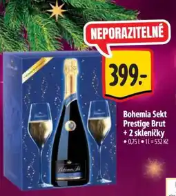 Albert Bohemia Sekt Prestige brut + 2 skleničky nabídka
