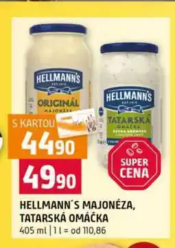 Terno Hellmann's majonéza, tatarská omáčka 405ml, vybrané druhy nabídka