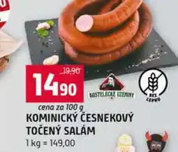 Terno KOMINICKÝ ČESNEKOVÝ TOČENÝ SALÁM 100g nabídka