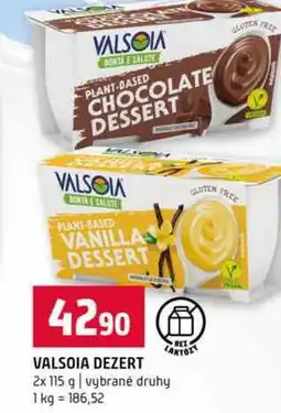 Terno VALSOIA DEZERT 2x 115 g vybrané druhy nabídka