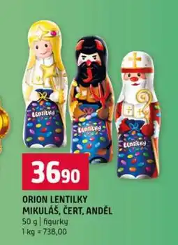 Terno ORION LENTILKY MIKULÁŠ, ČERT, ANDĚL 50 g figurky nabídka