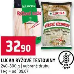 Terno LUCKA RÝŽOVÉ TĚSTOVINY 240-300 g vybrané druhy nabídka
