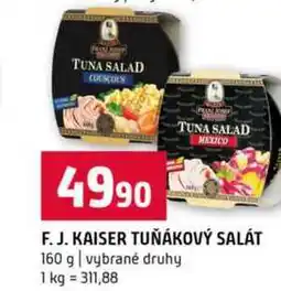 Terno F. J. KAISER TUŇÁKOVÝ SALÁT 160 g vybrané druhy nabídka