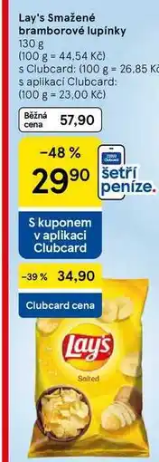 Tesco Lay's Smažené bramborové lupínky, 130 g nabídka
