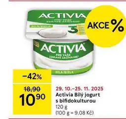 Tesco Activia Bílý jogurt s bifidokulturou, 120 g nabídka