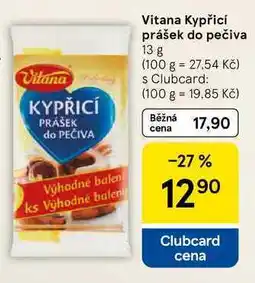 Tesco Vitana Kypřicí prášek do pečiva, 13 g nabídka