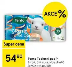 Tesco Tento Toaletní papír, 8 rolí, 3 vrstvy, více druhů nabídka