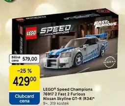 Tesco LEGO Speed Champions 76917 2 Fast 2 Furious Nissan Skyline GT-R (R34), 9+, 319 kostek nabídka