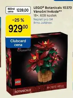Tesco LEGO Botanicals 10370 Vánoční hvězda, 18+. 608 kostek nabídka