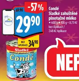 Albert Condé Sladké zahuštěné plnotučné mléko nabídka