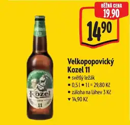 Albert Velkopopovický Kozel 11 nabídka