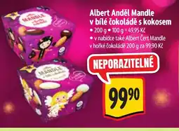 Albert Albert Anděl Mandle v bílé čokoládě s kokosem nabídka