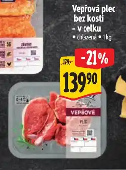 Albert Vepřová plec bez kosti - v celku nabídka