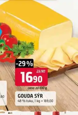 Trefa GOUDA SÝR 48 % tuku, 100g nabídka