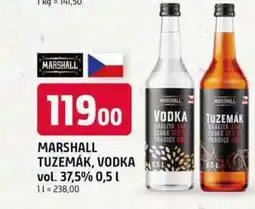 Trefa MARSHALL TUZEMÁK, VODKA vol. 37,5% 0,5l nabídka