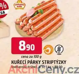 Trefa KUŘECÍ PÁRKY STRIPTÝZKY 100g nabídka