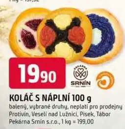 Trefa SRNIN KOLÁČ S NÁPLNÍ 100 g nabídka