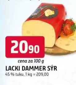 Trefa LACKI DAMMER SÝR 45% tuku, 100g nabídka