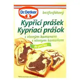 Trefa Dr. Oetker Kypřicí prášek s vinným kamenem 15g nabídka