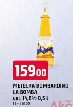 Trefa METELKA BOMBARDINO LA BOMBA vol. 14,8% 0,5 l nabídka