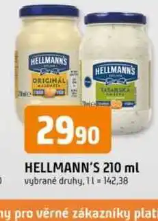 Trefa Hellmann's tatarská omáčka, majonéza 2l0, vybrané druhy nabídka