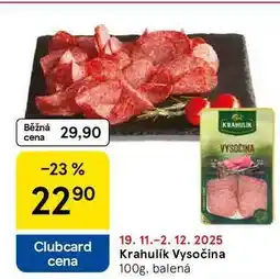 Tesco Krahulík Vysočina, 100 g nabídka
