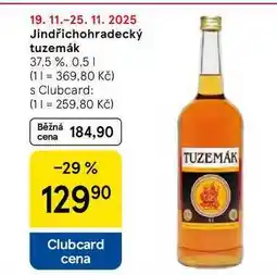 Tesco Jindřichohradecký tuzemák 37,5 %, 0,5 l nabídka