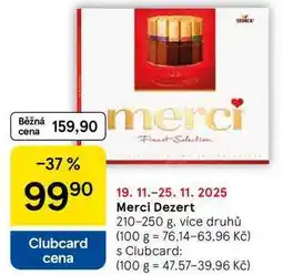 Tesco Merci Dezert, 210-250 g, více druhů nabídka