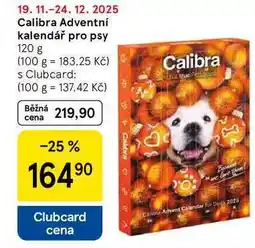 Tesco Calibra Adventní kalendář pro psy, 120 g nabídka