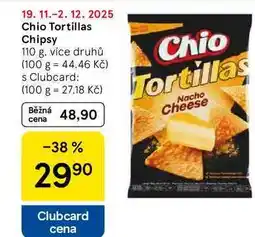 Tesco Chio Tortillas Chipsy, 110 g, více druhů nabídka