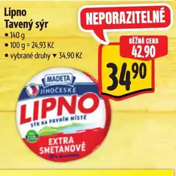 Albert Lipno Tavený sýr nabídka