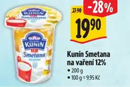 Albert Kunín Smetana na vaření 12% nabídka