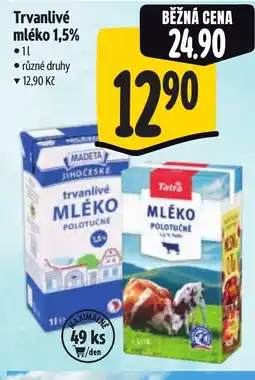 Albert MADETA Trvanlivé mléko 1,5% nabídka