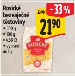 Albert Rosické bezvaječné těstoviny nabídka