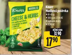 Albert Knorr Nudlová polévka nabídka