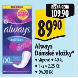 Albert Always Dámské vložky nabídka