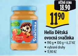 Albert HELLO Dětská ovocná svačinka nabídka