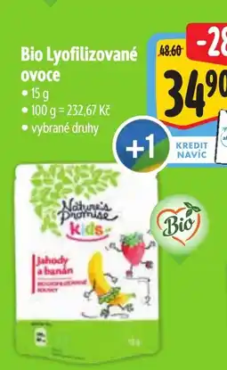 Albert Nature's Promise Kids Bio Lyofilizované ovoce nabídka