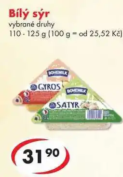 CBA Bílý sýr, 110- 125 g nabídka