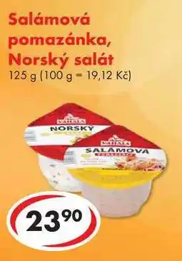 CBA Salámová pomazánka, Norský salát, 125 g nabídka