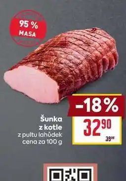 Billa Šunka z kotle z pultu lahůdek cena za 100g nabídka