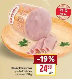 Billa Písecká šunka z pultu lahůdek cena za 100 g nabídka