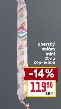 Billa Uherský salám mini 200 g nabídka