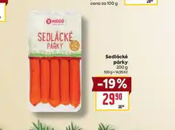 Billa Sedlácké párky 200 g nabídka
